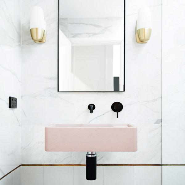 Nood Co Shelf 02 Wall Hung Basin - 14 Colours-SH2-2-NO-0-BL-blue-leaf-bathware
