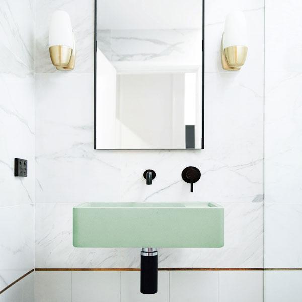 Nood Co Shelf 02 Wall Hung Basin - 14 Colours-SH2-2-NO-0-MI-blue-leaf-bathware