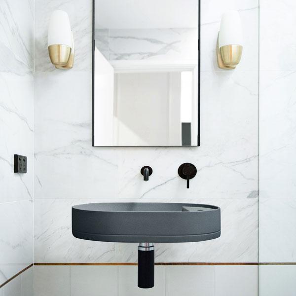 Nood Co Shelf Oval Wall Hung Basin - 14 Colours-SHO-2-NO-0-CO-blue-leaf-bathware