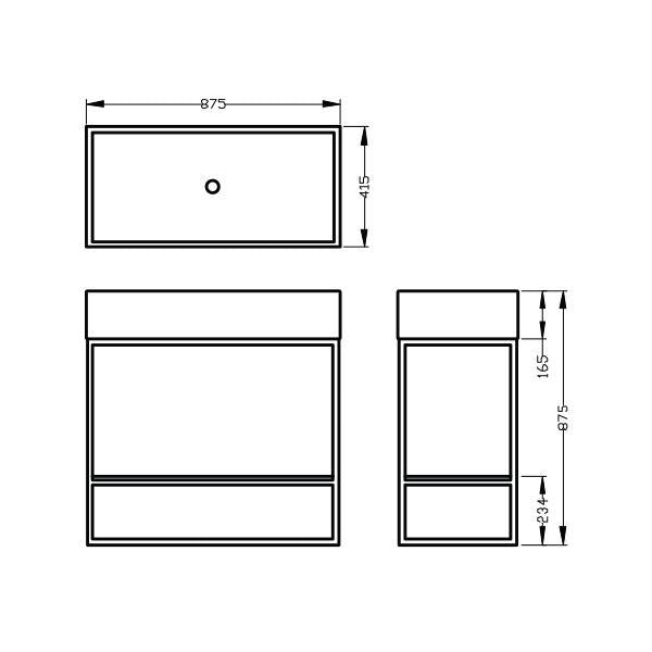 Nood Co Trough Basin Vanity Set - 14 Colours-blue-leaf-bathware
