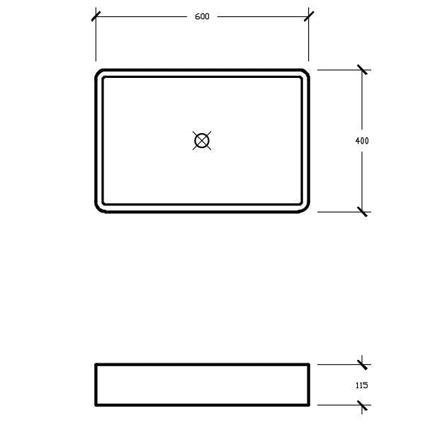 Nood Co Vesl Rectangle Basin Surface Mount - 14 Colours-blue-leaf-bathware