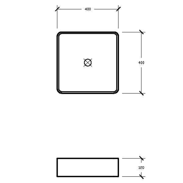 Nood Co Vesl Square Basin Surface Mount - 14 Colours-blue-leaf-bathware