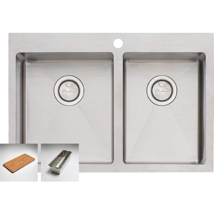 Oliveri Apollo 1 & 3/4 Right Bowl Sink-AP1425-blue-leaf-bathware