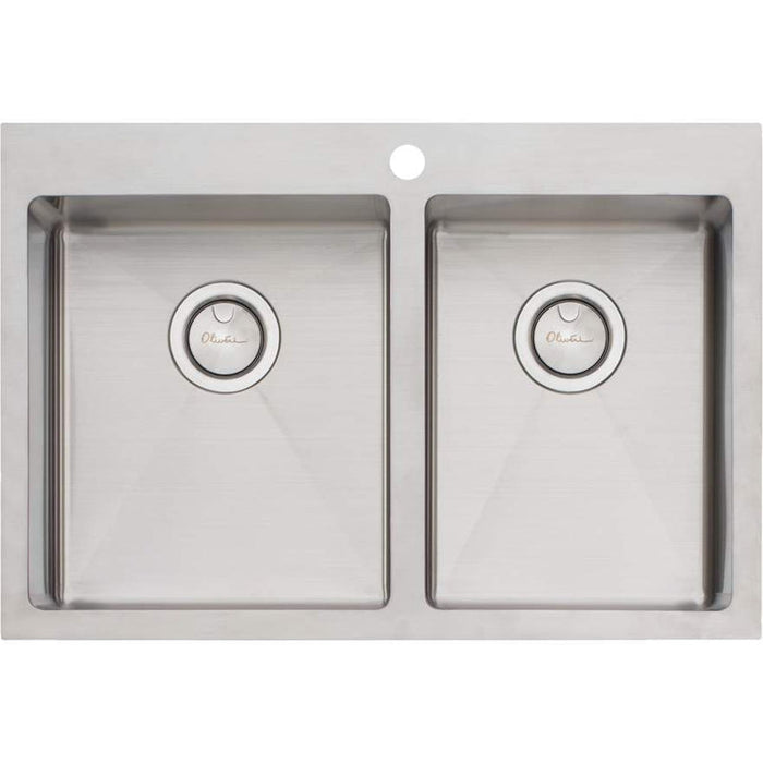Oliveri Apollo 1 & 3/4 Right Bowl Sink-AP1425-blue-leaf-bathware