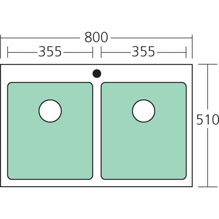 Oliveri Apollo Double Bowl Sink-AP1464-blue-leaf-bathware