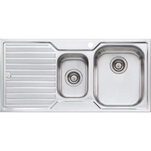 Oliveri Diaz 1 & 1/2 Bowl Sink With Left Hand Drainer-DZ102 1TH-blue-leaf-bathware