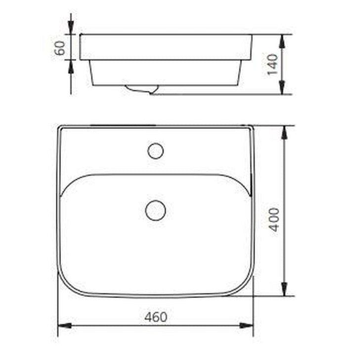 Oliveri Dublin Inset Basin-DU7130F-blue-leaf-bathware