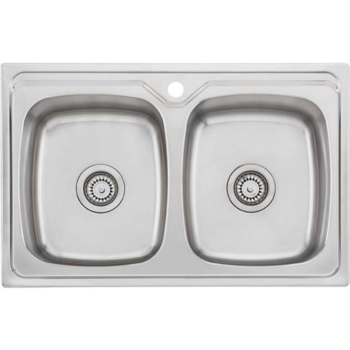 Oliveri Endeavour Double Bowl Universal Sink-EE23TU 1TH-blue-leaf-bathware