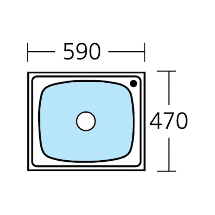 Oliveri Laundry 45L Tub Top Mount Right Taphole-TI45 RTH-blue-leaf-bathware