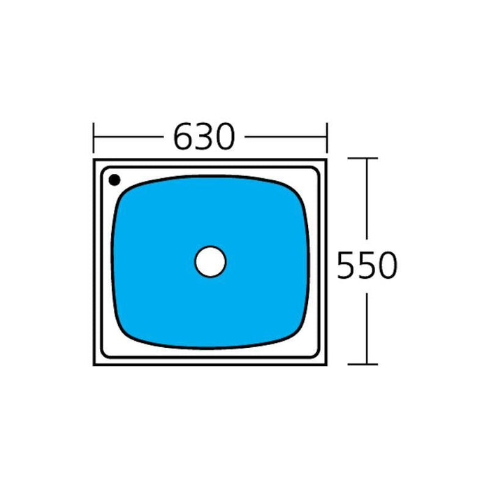 Oliveri Laundry 70L Tub Top Mount Left Taphole-TI70 LTH-blue-leaf-bathware