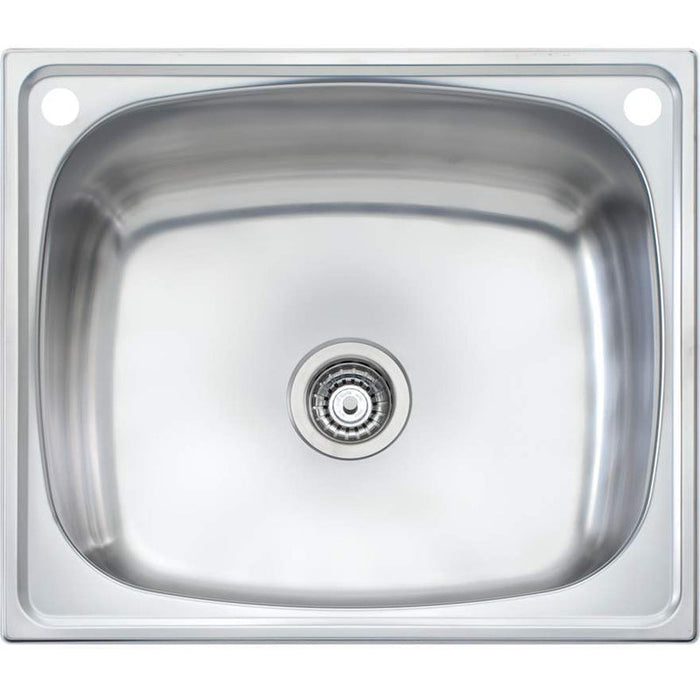 Oliveri Laundry 70L Tub with Rinse Bypass-TI70S-blue-leaf-bathware