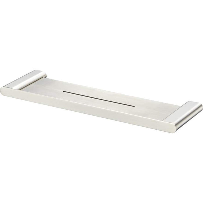 Oliveri Madrid Brushed Nickel Metal Shelf 420mm-MA891A07BN-blue-leaf-bathware