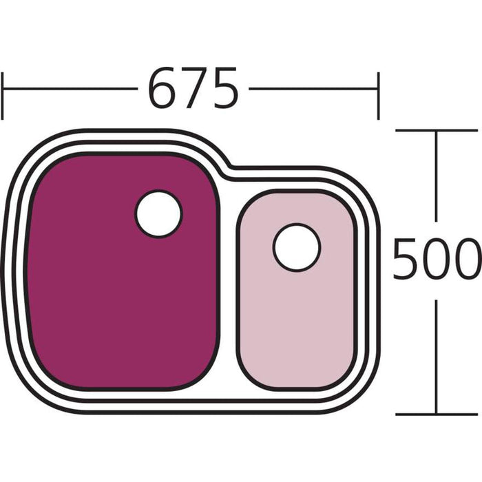 Oliveri Monet 1 & 1/2 Bowl Undermount Sink-MO71U-blue-leaf-bathware