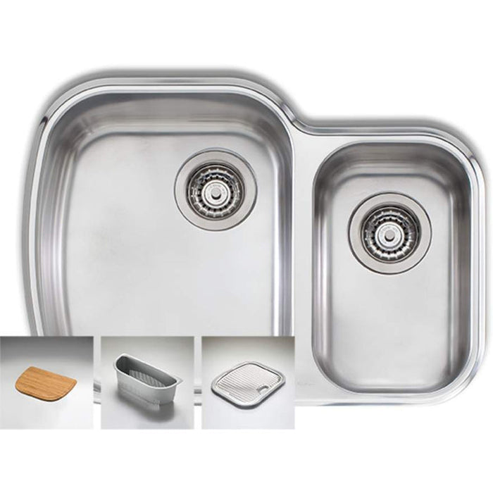 Oliveri Monet 1 & 1/2 Bowl Undermount Sink-MO71U-blue-leaf-bathware