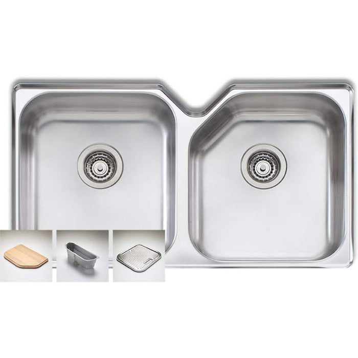 Oliveri Nu-Petite Main & 5-Side Bowl Undermount Sink-NP63U-blue-leaf-bathware