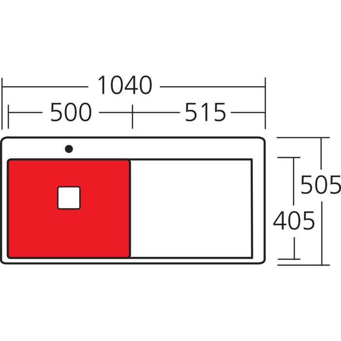 Oliveri Professional Series Single Bowl Sink with Right Drainer-PR1121 1TH-blue-leaf-bathware