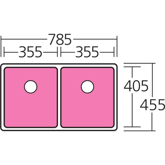 Oliveri Sonetto Double Bowl Undermount Sink-SN1063U-blue-leaf-bathware