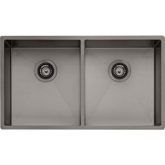 Oliveri Spectra Double Bowl Gunmetal Sink-SB63GM-blue-leaf-bathware
