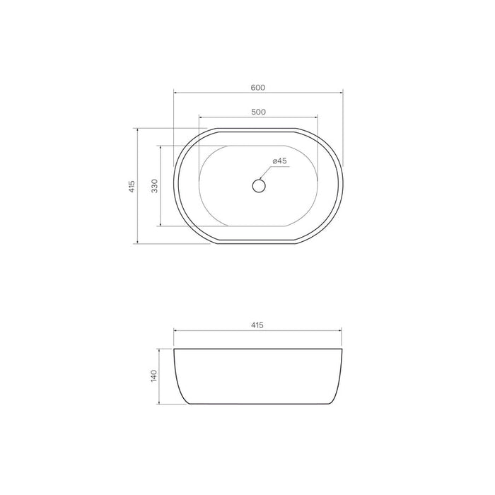 Parisi Elli Bench Basin-PMP325-blue-leaf-bathware
