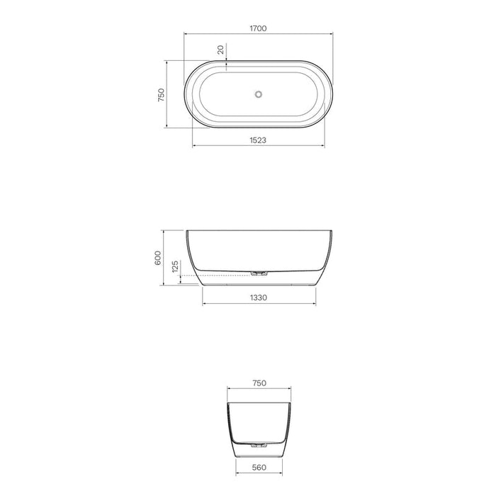 Parisi Elli II Freestanding Bath-blue-leaf-bathware