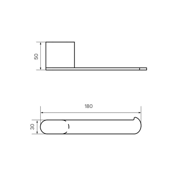 Parisi Ellisse Toilet Roll Holder - Brushed Nickel-NE016.41-blue-leaf-bathware