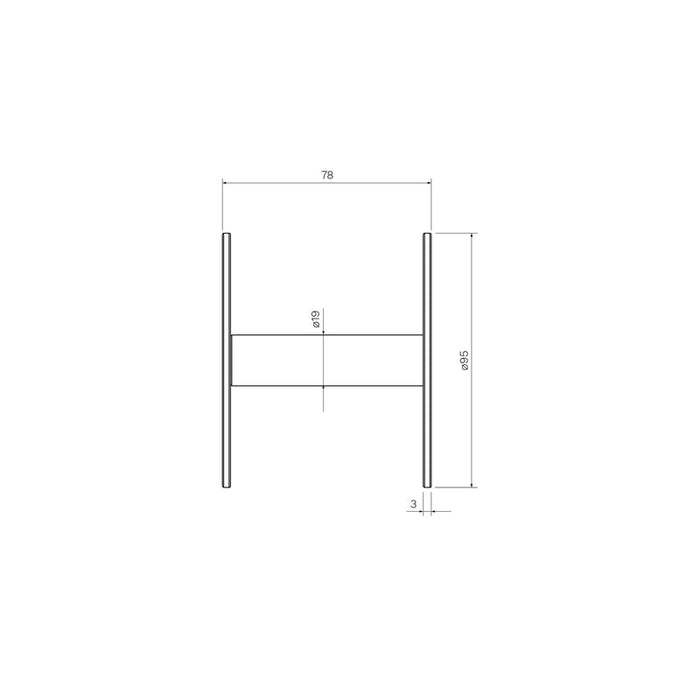 Parisi Ellisse Towel Holder Brushed Nickel-ER.TH.41-blue-leaf-bathware