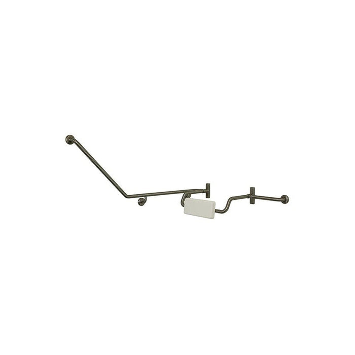 Parisi Envy Grab Rail with Backrest Combo 40 Degree Right Hand-PP.BR40R-blue-leaf-bathware