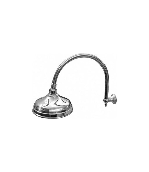 Parisi Hermitage Shower Head & Curved Arm-HE.SAH.1WC-blue-leaf-bathware