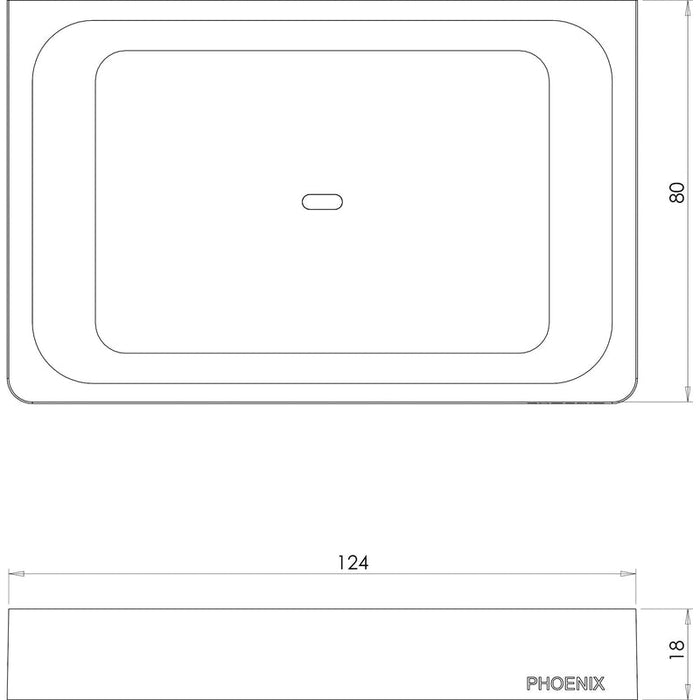 Phoenix Gloss Soap Dish - Matte Black-GS895 MB-blue-leaf-bathware