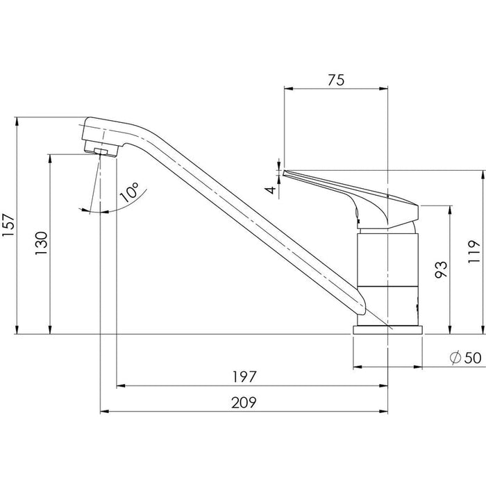 Phoenix Ivy MKII Swivel Sink Mixer - Chrome-154-7300-00-blue-leaf-bathware