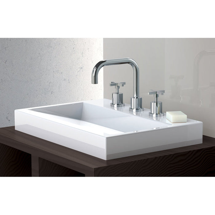 Phoenix Radii Basin Set 160mm Squareline - Chrome-RA100 CHR-blue-leaf-bathware