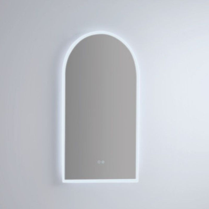Remer Arch 500mm LED Mirror with Demister-AR50D-blue-leaf-bathware