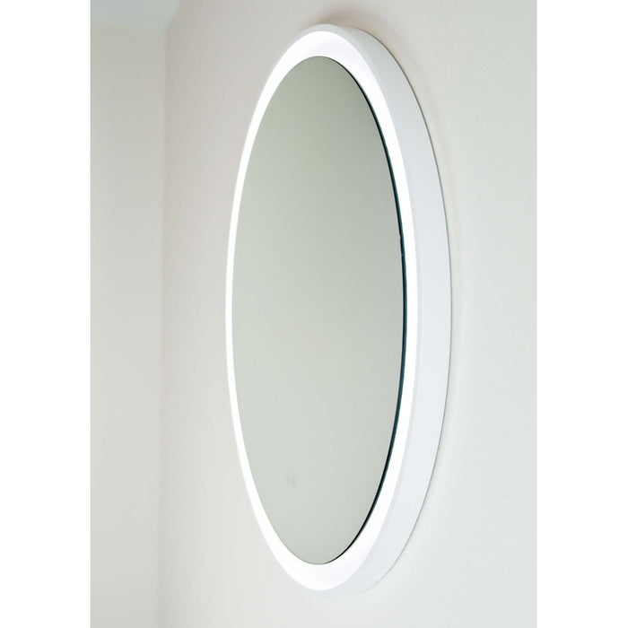 Remer Eclipse LED Mirror With Demister Pad & Light Colour Switch-E80D-MB-blue-leaf-bathware