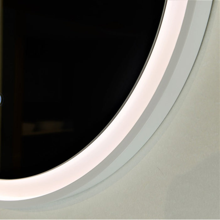 Remer Eclipse LED Mirror With Demister Pad & Light Colour Switch-blue-leaf-bathware