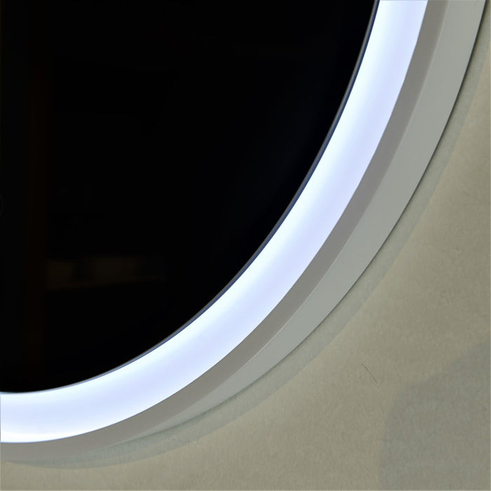 Remer Eclipse LED Mirror With Demister Pad & Light Colour Switch-blue-leaf-bathware