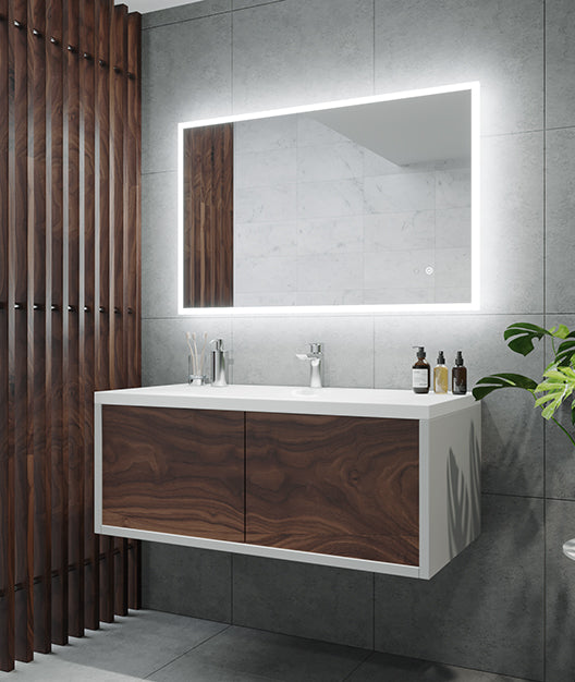 Remer Kara LED Mirror with Demister and Light Colour Switch-blue-leaf-bathware