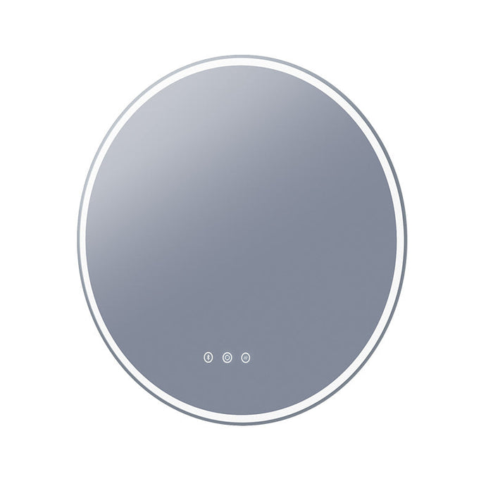 Remer Sphere LED Mirror with Demister, Bluetooth Speaker & Light Colour Switch-S60DB-blue-leaf-bathware