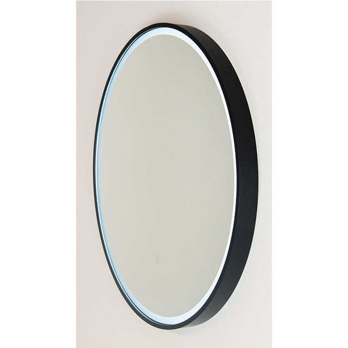 Remer Sphere LED Mirror with Demister & Light Colour Switch-S60D-MB-blue-leaf-bathware