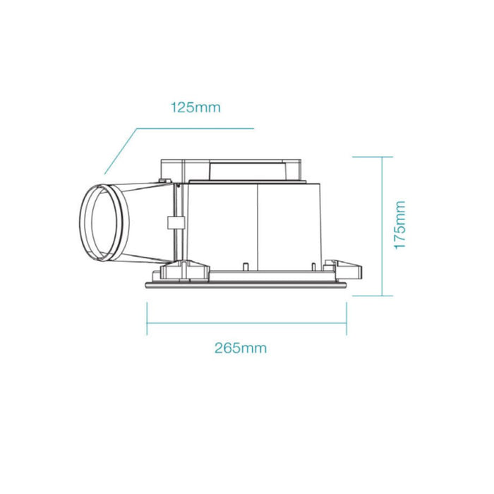 Martec Flow Round Exhaust Fan - White