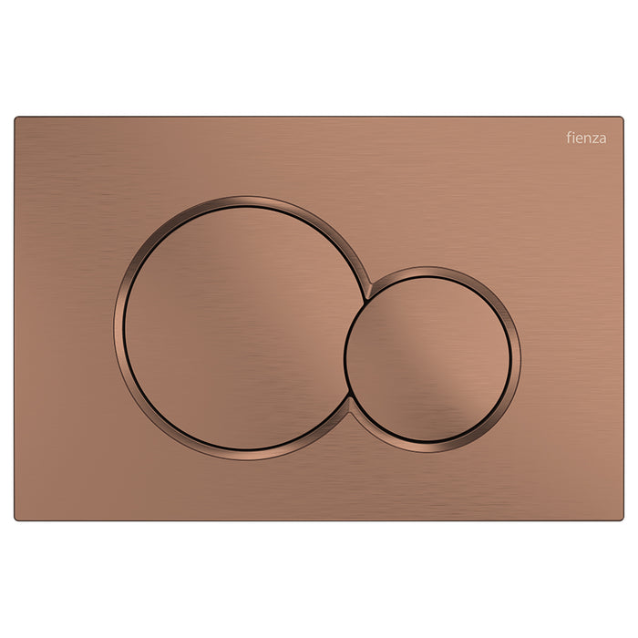 Fienza Sigma Round Button Flush Plate - Brushed Copper