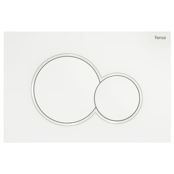 Fienza Sigma Round Button Flush Plate - White Matte