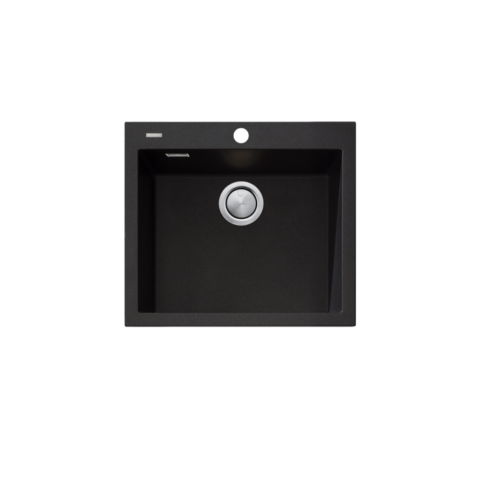 Oliveri Santorini Large Bowl Topmount Sink - Black