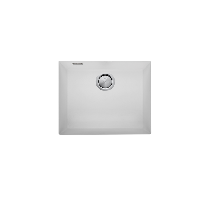 Oliveri Santorini Large Bowl Undermount Sink - White