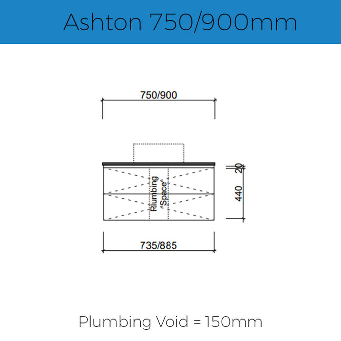 Timberline Ashton Wall Hung Vanity-blue-leaf-bathware