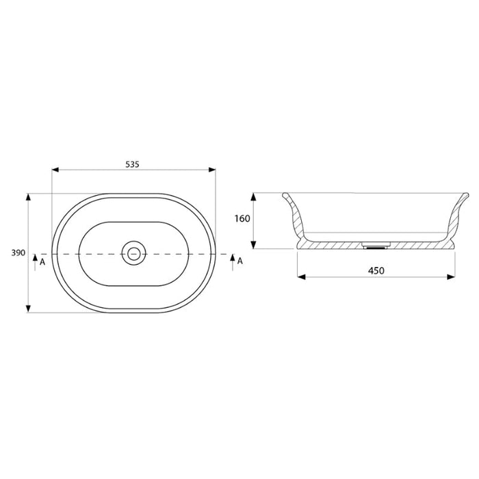 Turner Hastings Cambridge Titan Cast Basin - Satin Silk White-CA540BA-blue-leaf-bathware