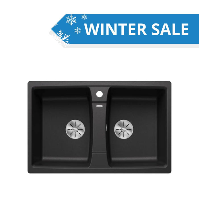 Blanco LEXA 8 Double Bowl Inset Sink - Anthracite