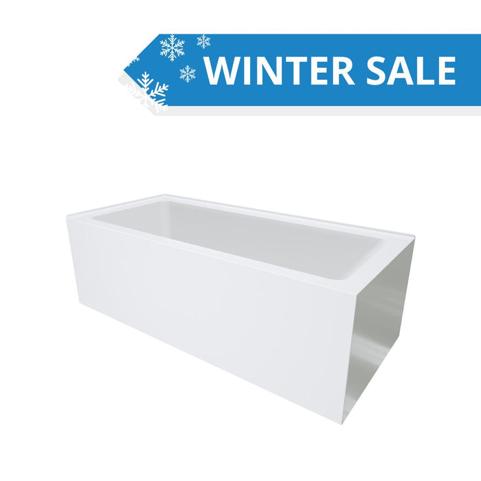 Fienza Sentor Right-Hand Acrylic Corner Bath with Overflow, 1650mm