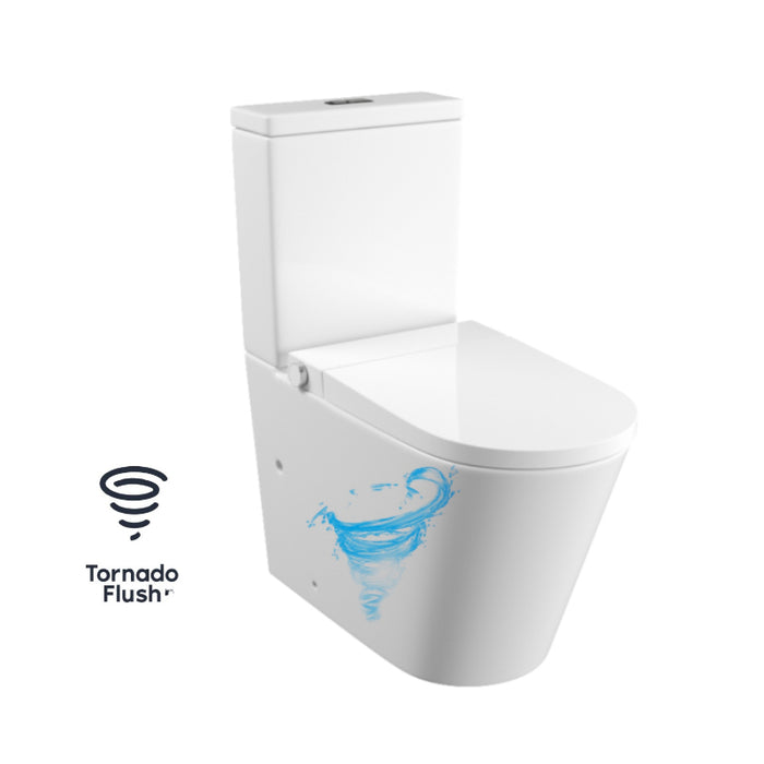 Zumi Zero Rimless Whirlpool Flushing Smart Bidet Toilet Suite