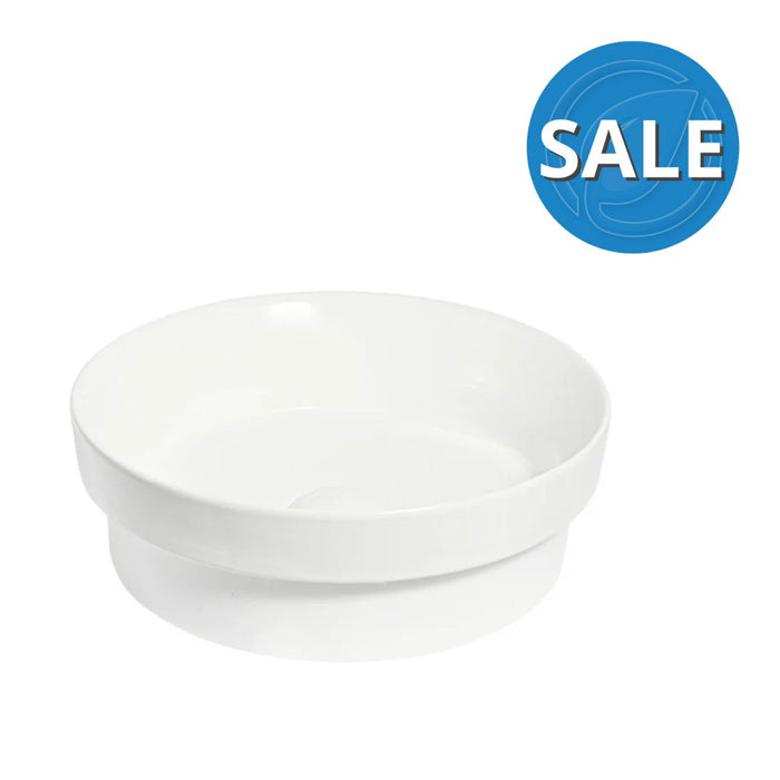 Sapphire 400mm Circle Semi Inset Basin - Gloss White
