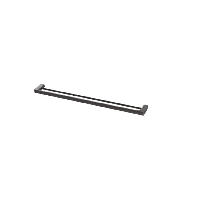 Phoenix Gloss Double Towel Rail 800mm - Brushed Carbon